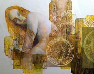 Artiste peintre peinture de femme