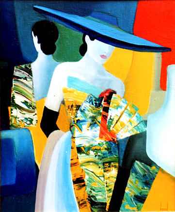 oeuvre d' art impressions tissée