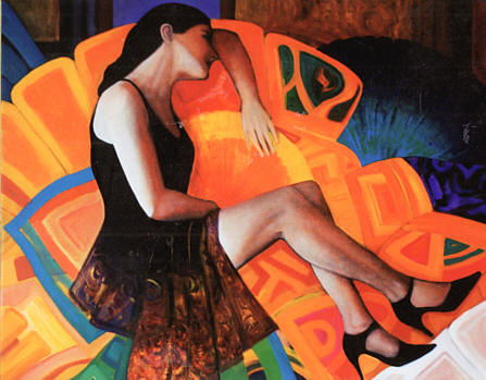 peinture oeuvre modele au reveil