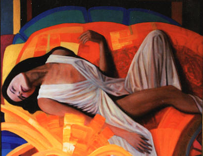 peinture oeuvre modele allong�e